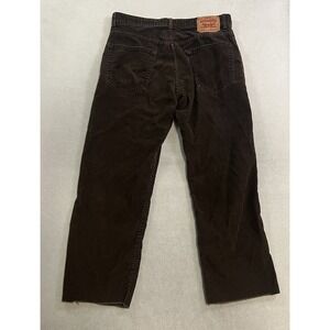 VTG Levis 559 Pants Mens 34x34 (Fits E4x27) Brown Corduroy Relaxed Fit Straight